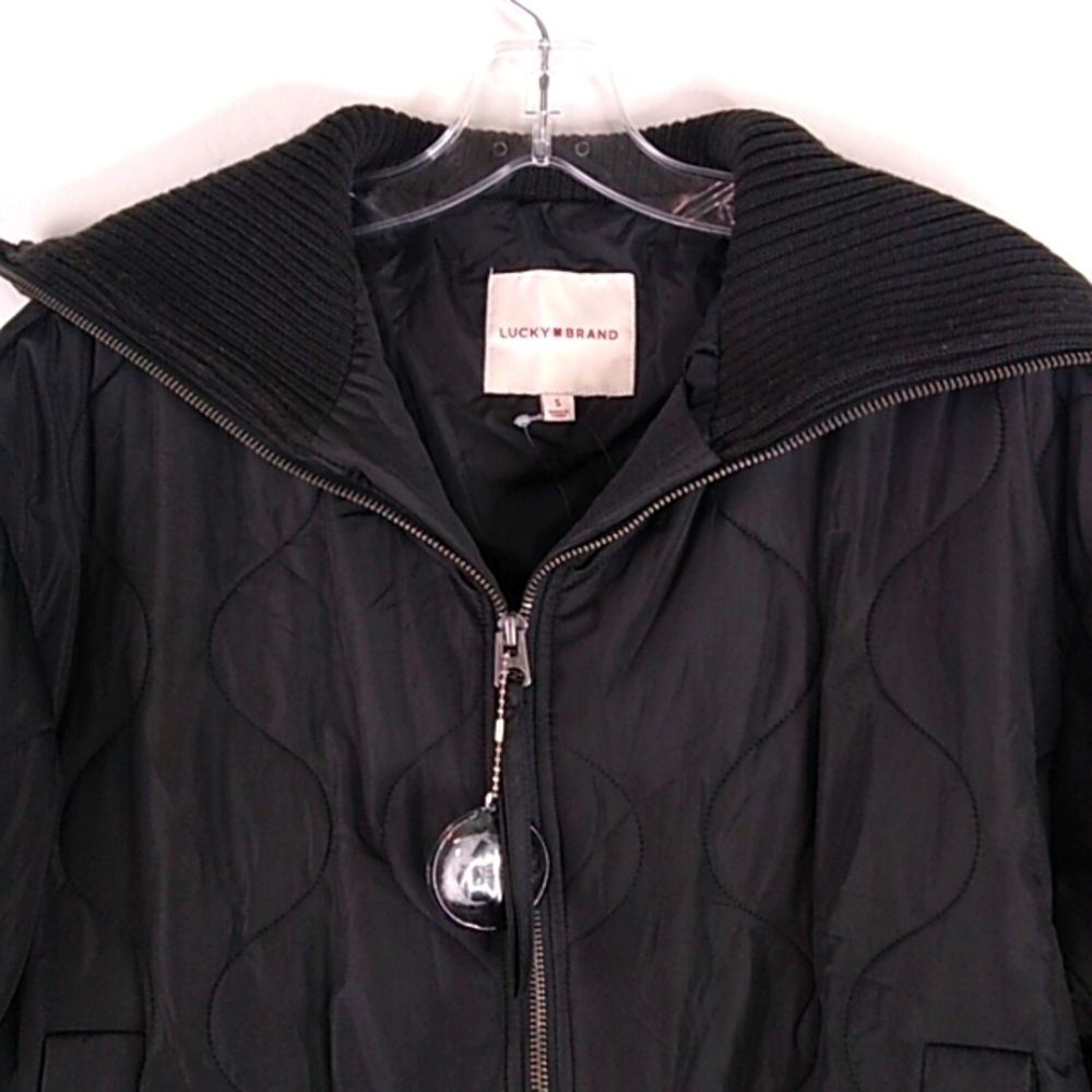 Lucky Brand -Black Puffer Women's Jacket - Size S/P - Picture 4 of 9
